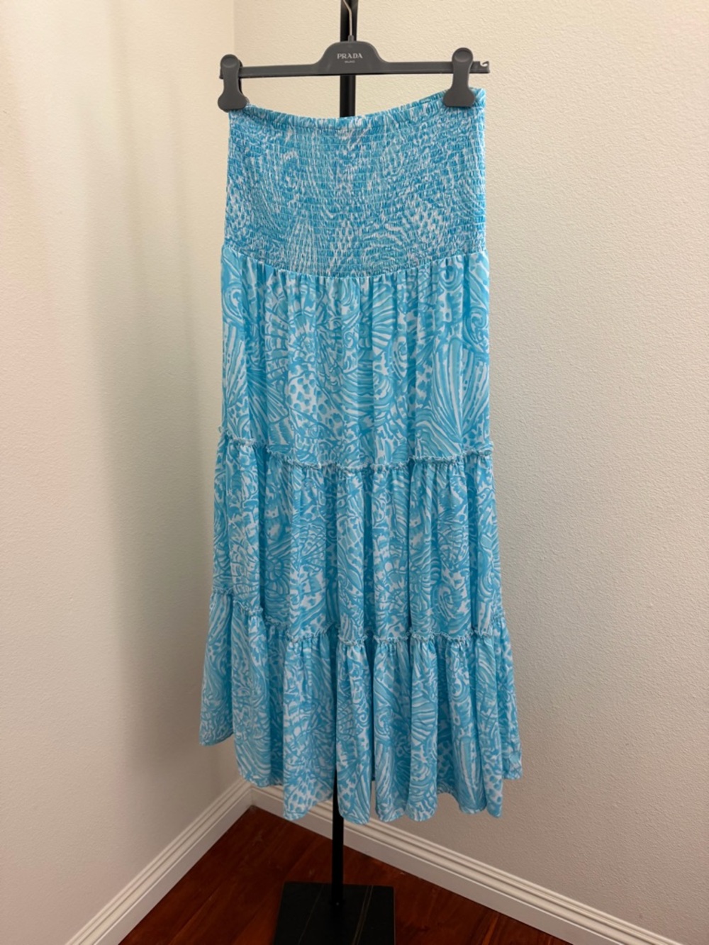 Lilly Pulitzer Hanalei Aqua Tiered Maxi Skirt - Picture 4 of 7